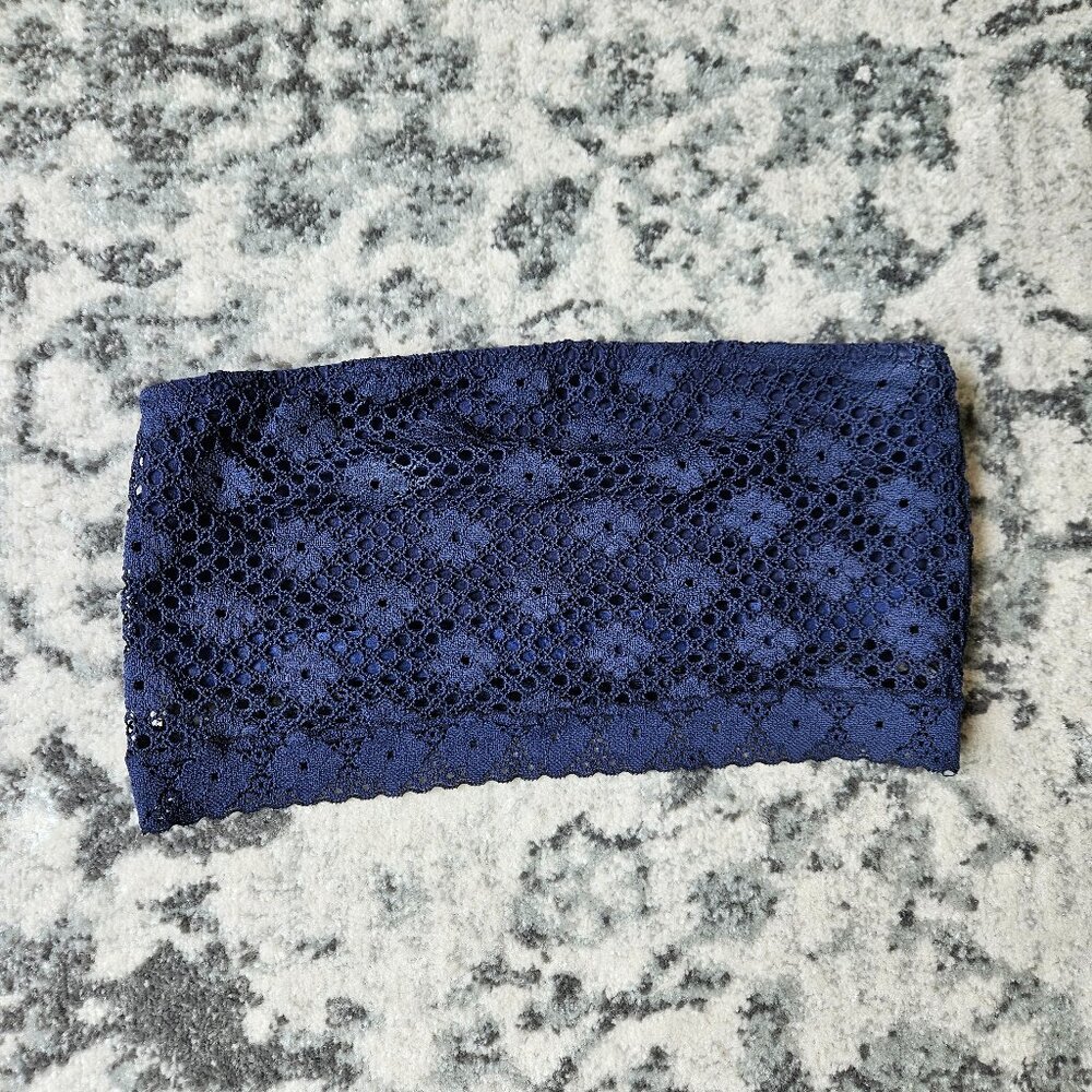 Aerie Navy Blue Lace Bandeau Bralette